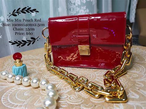 miu miu pouch compliments with perfume|Pouches For Women .